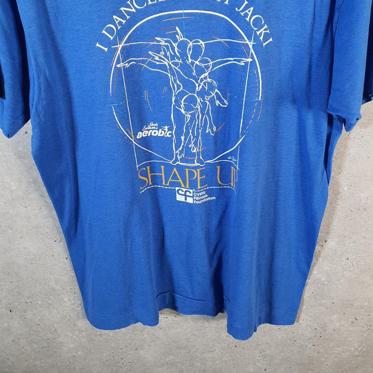 Vintage Cystic Fibrosis Dancing USA Screen Stars Single Stitch T Shirt Men’s Large Blue Big Fish Vintage