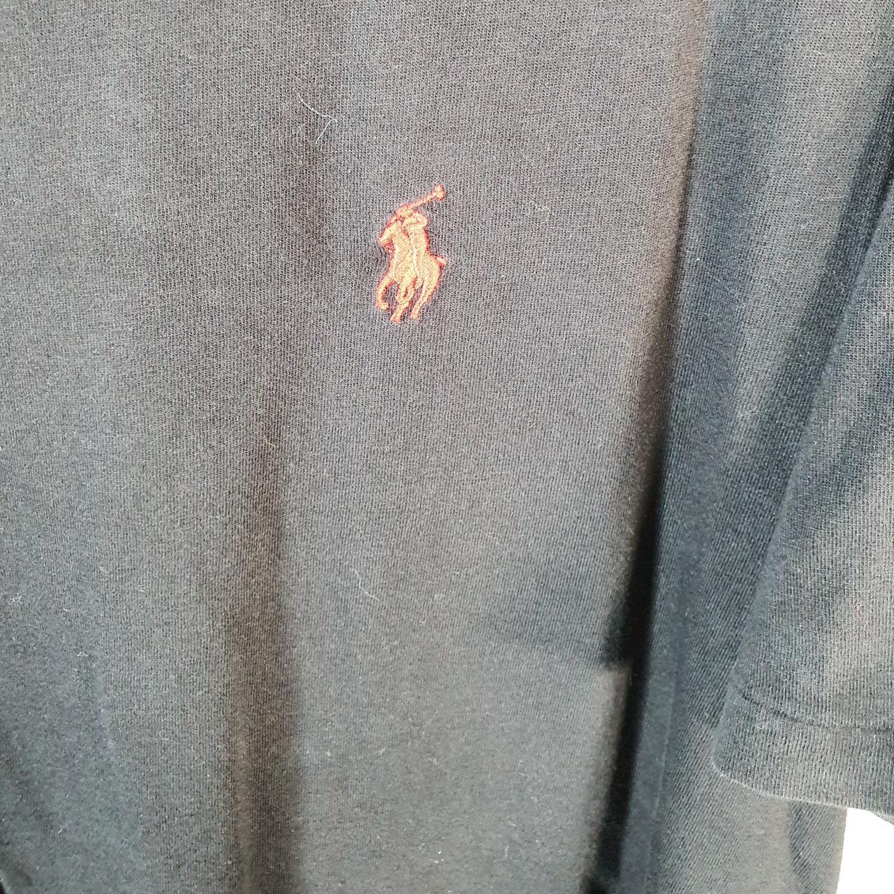 Vintage Ralph Lauren Polo Sport T Shirt Men’s Large Black Slim Fit Embroidered Pony C8660