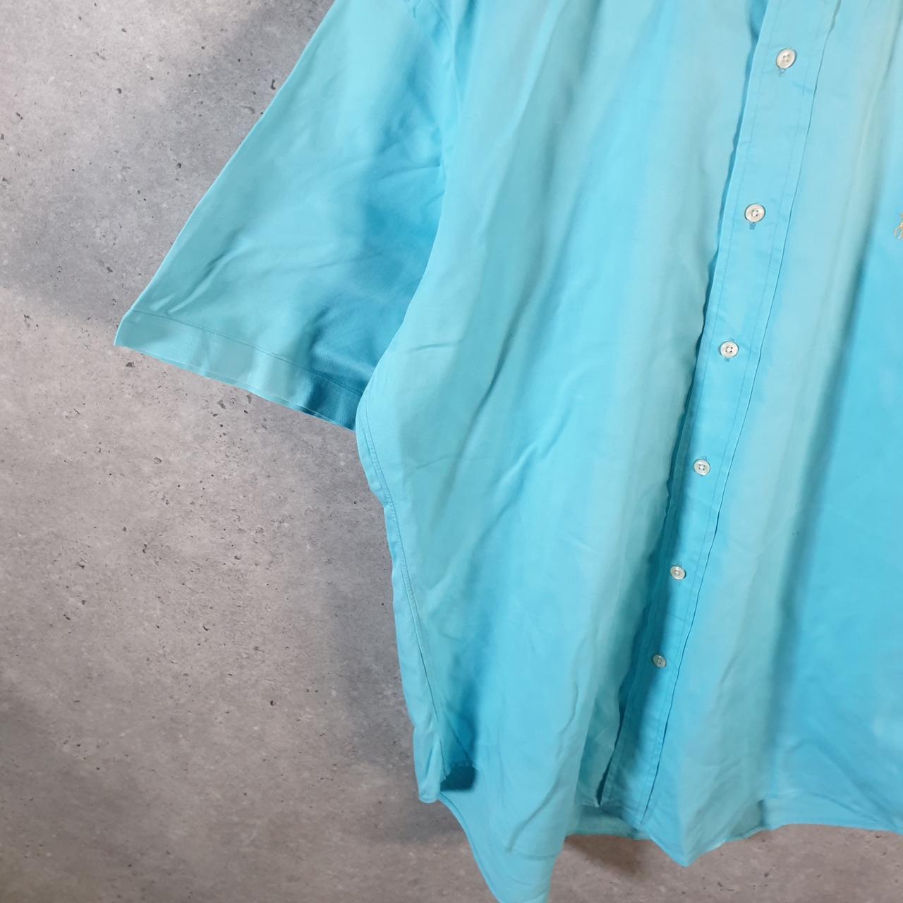 Vintage Ralph Lauren Button Down Shirt Men’s Small Blue Short Sleeve Pony Cotton