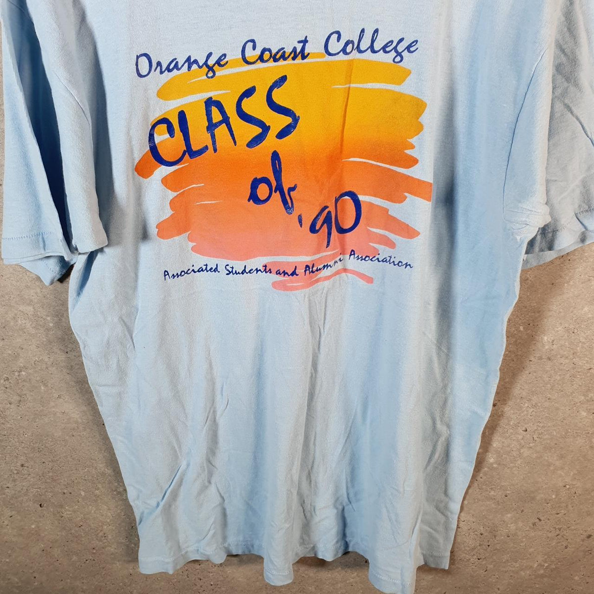 Vintage Oneita USA Orange Coast College Single Stitch T Shirt Men’s XL Blue Big Fish Vintage