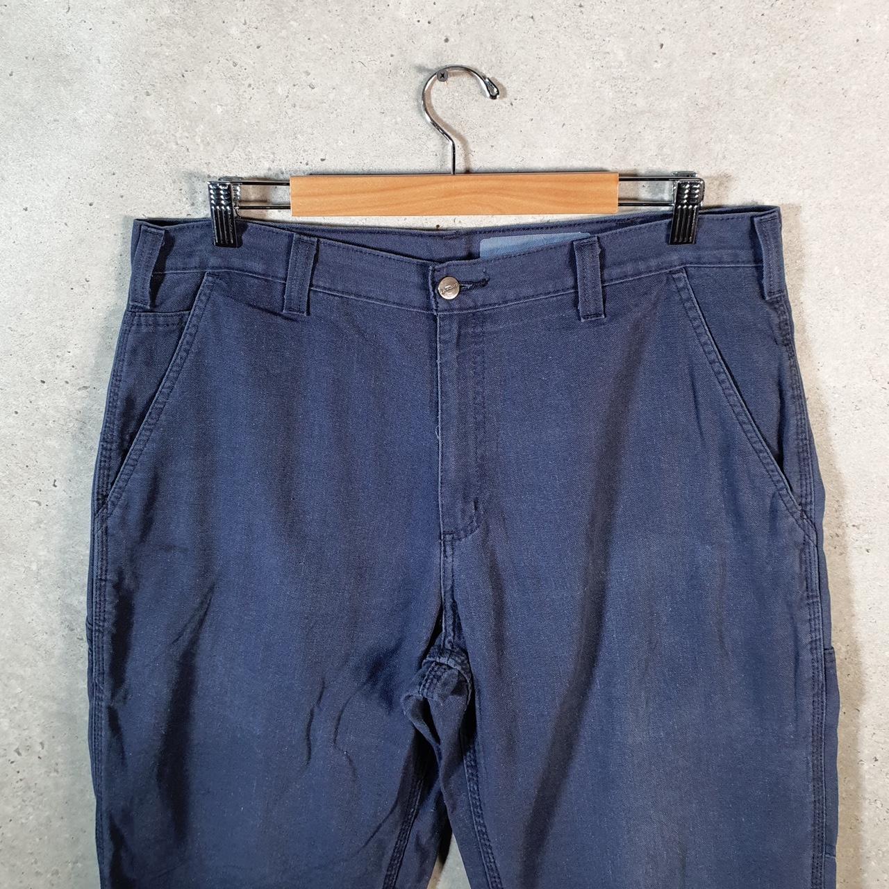 Vintage Carhartt Carpenter Trousers Mens W36 L30 Navy Blue Dungaree Fit Workwear USA