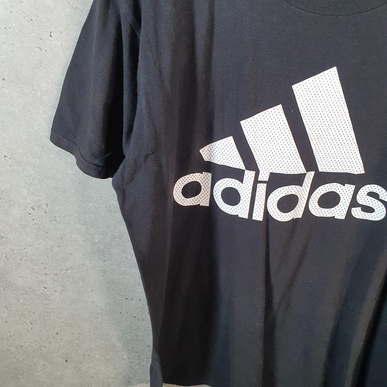 Vintage Adidas Go Tee T Shirt Shirt Men’s Large Black Three Stripes Logo Athletic