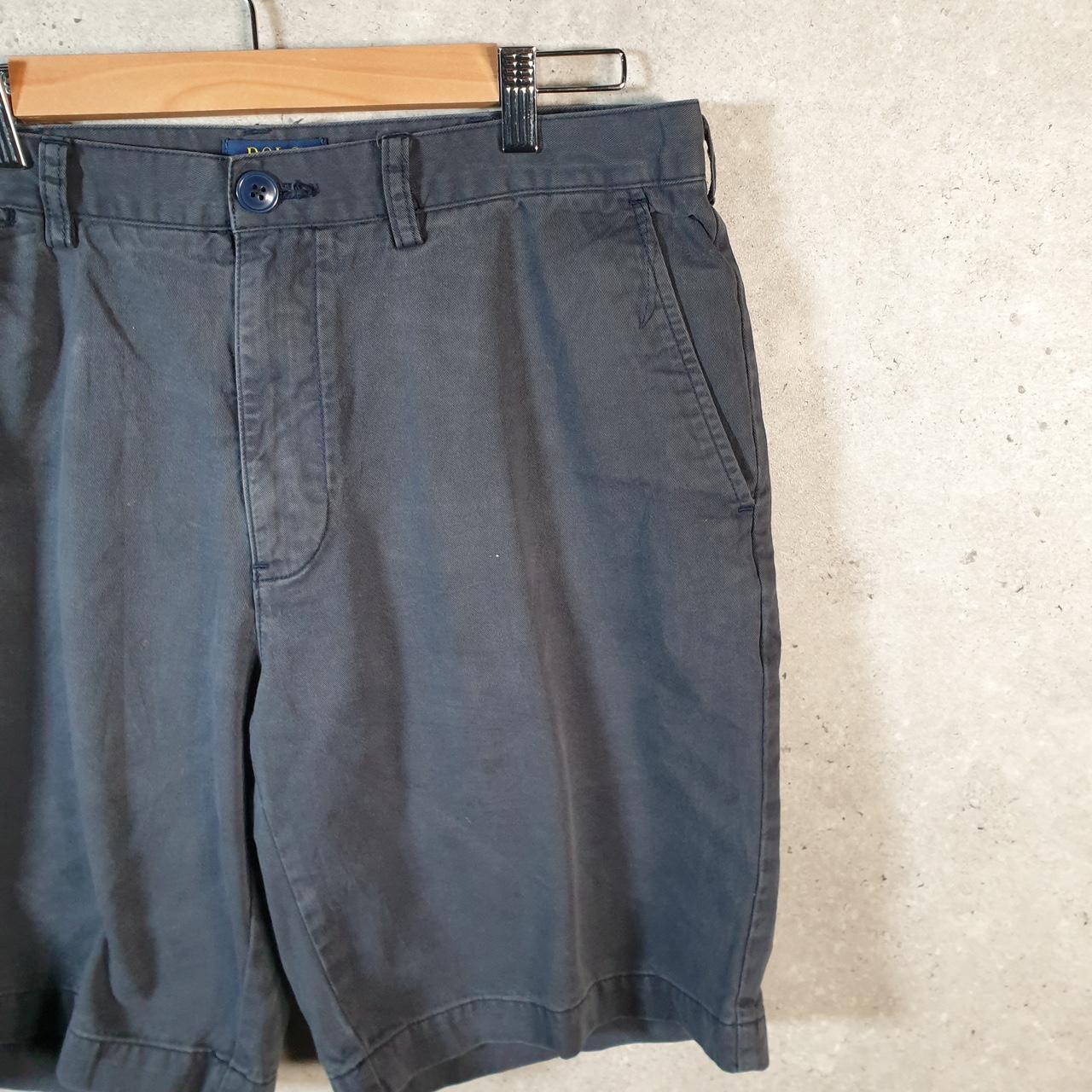 Vintage Ralph Lauren Polo Shorts Jorts Chino Cargo Men’s W34 Navy Blue Baggy Cotton