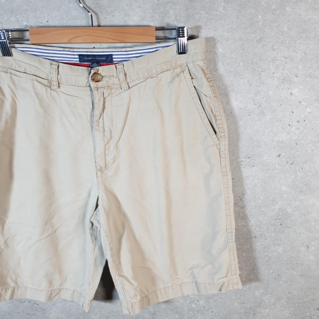 Vintage Tommy Hilfiger Chino Shorts Jorts Cargo Mens W33 Brown Baggy Cotton