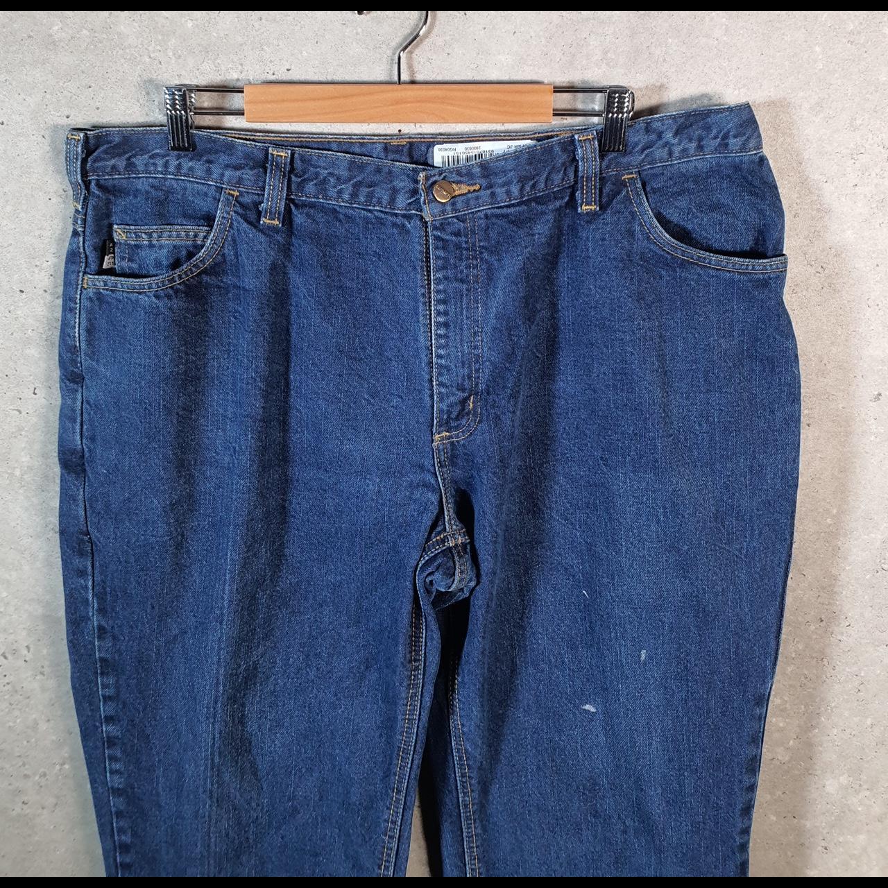 Vintage Carhartt FR Workwear Carpenter Jeans Mens W40 L38 Blue Denim Dungaree Fit USA