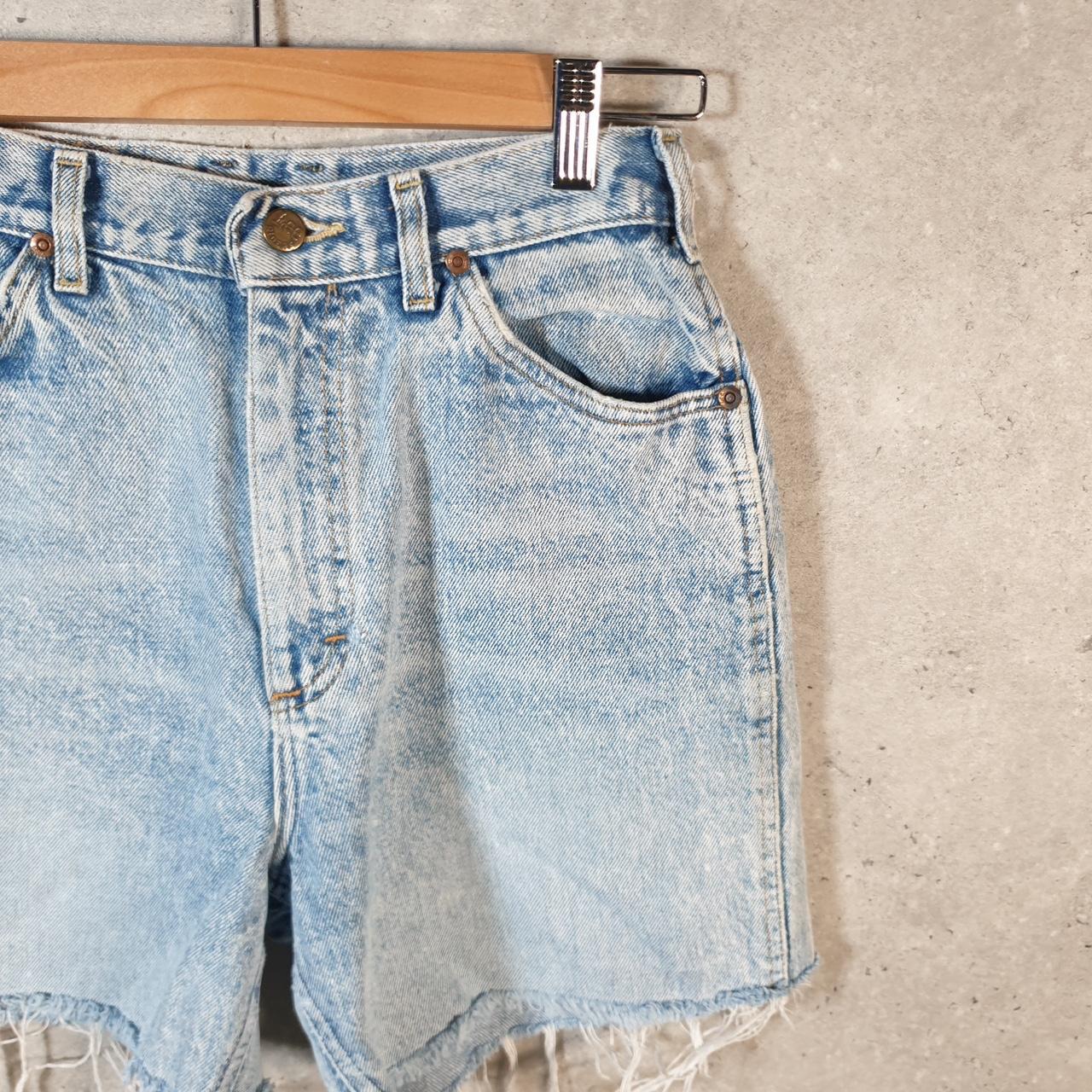 Vintage Lee Baggy Shorts Jorts Cargo Womens W26 Blue Denim Relaxed Cargo