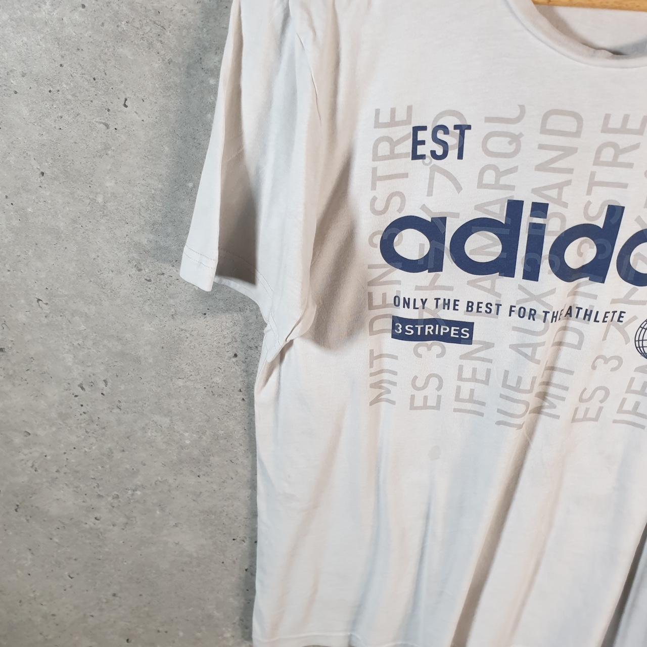 Vintage Adidas Athletes T Shirt Men’s Small White Three Stripes Athletic