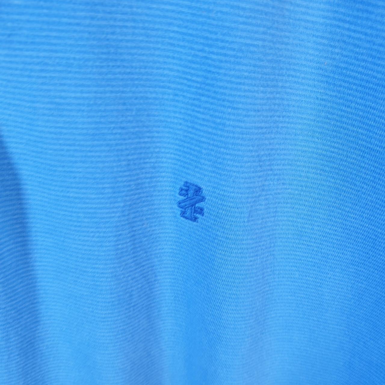 Vintage Izod Polo Shirt Men’s Large Blue Custom Fit Embroidered Logo