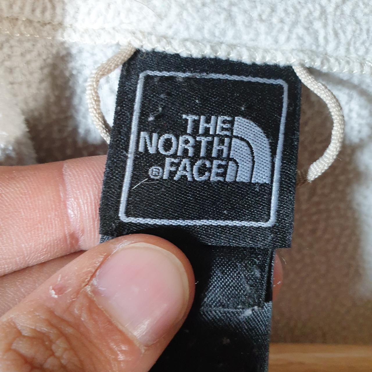 Vintage The North Face TNF Teddy Fleece Sweatshirt  Womens Large Cream Full Zip Logo
