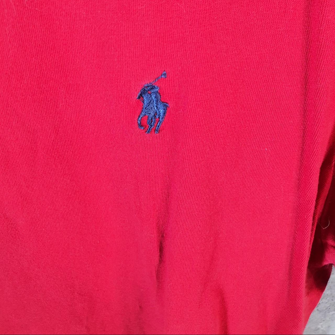 Vintage Ralph Lauren Polo T Shirt Men’s Large Red Embroidered Pony Classic Fit C9126