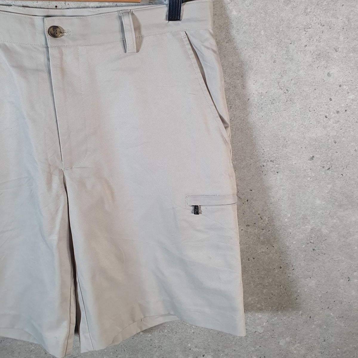 Vintage Izod Golf Chino Shorts Jorts Cargo Men’s W32 Brown Baggy Cotton A4408