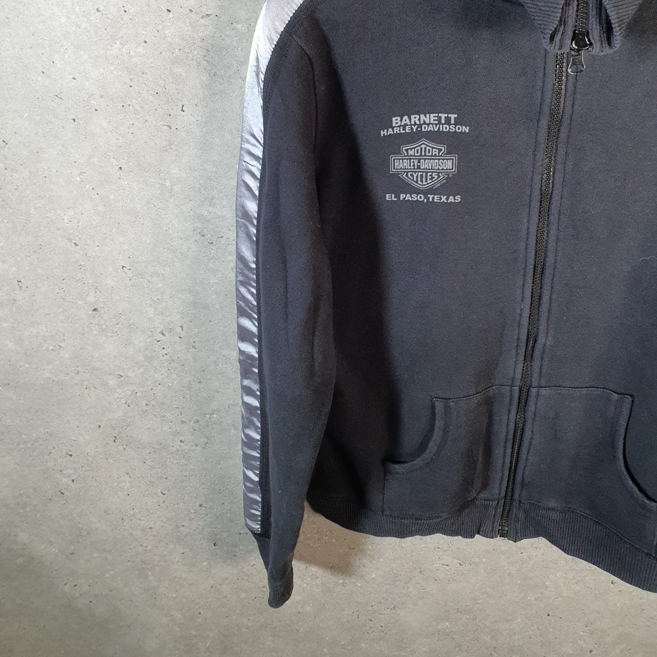 Vintage Harley Davidson El Paso Texas Sweatshirt Womens Large Black Full Zip USA