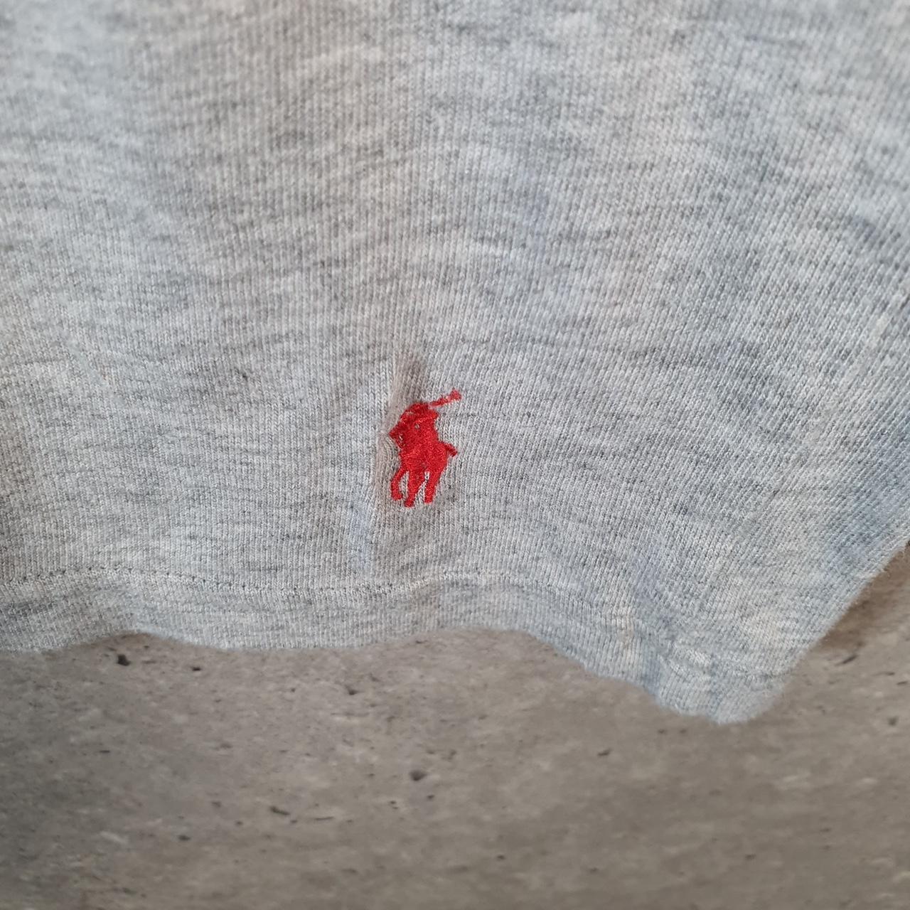 Vintage Ralph Lauren Polo T Shirt Men’s Large Grey Embroidered Pony Classic Fit C9123