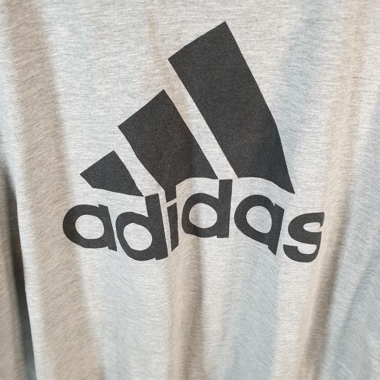 Vintage Adidas Golf T Shirt Shirt Men’s 2XL Grey Three Stripes Logo Athletic C9897