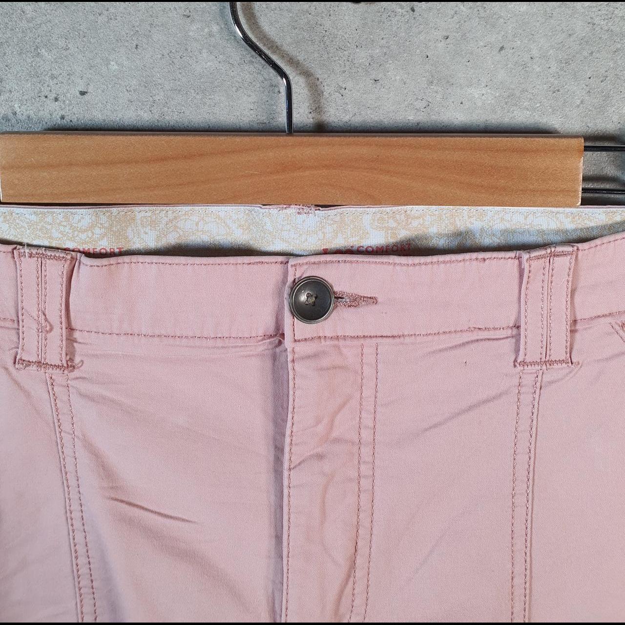 Vintage Lee Chino Shorts Jorts Cargo Womens W34 Pink Baggy Cotton A4396