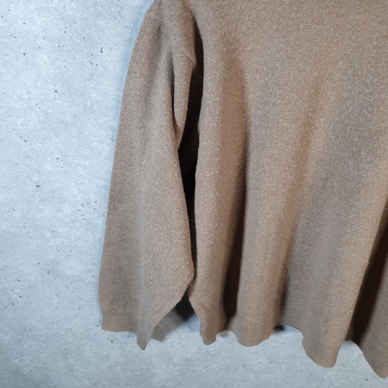 Vintage Lacoste Sweatshirt Wool Womens Large Brown Pullover Logo Y2K Jumper Logo Casual