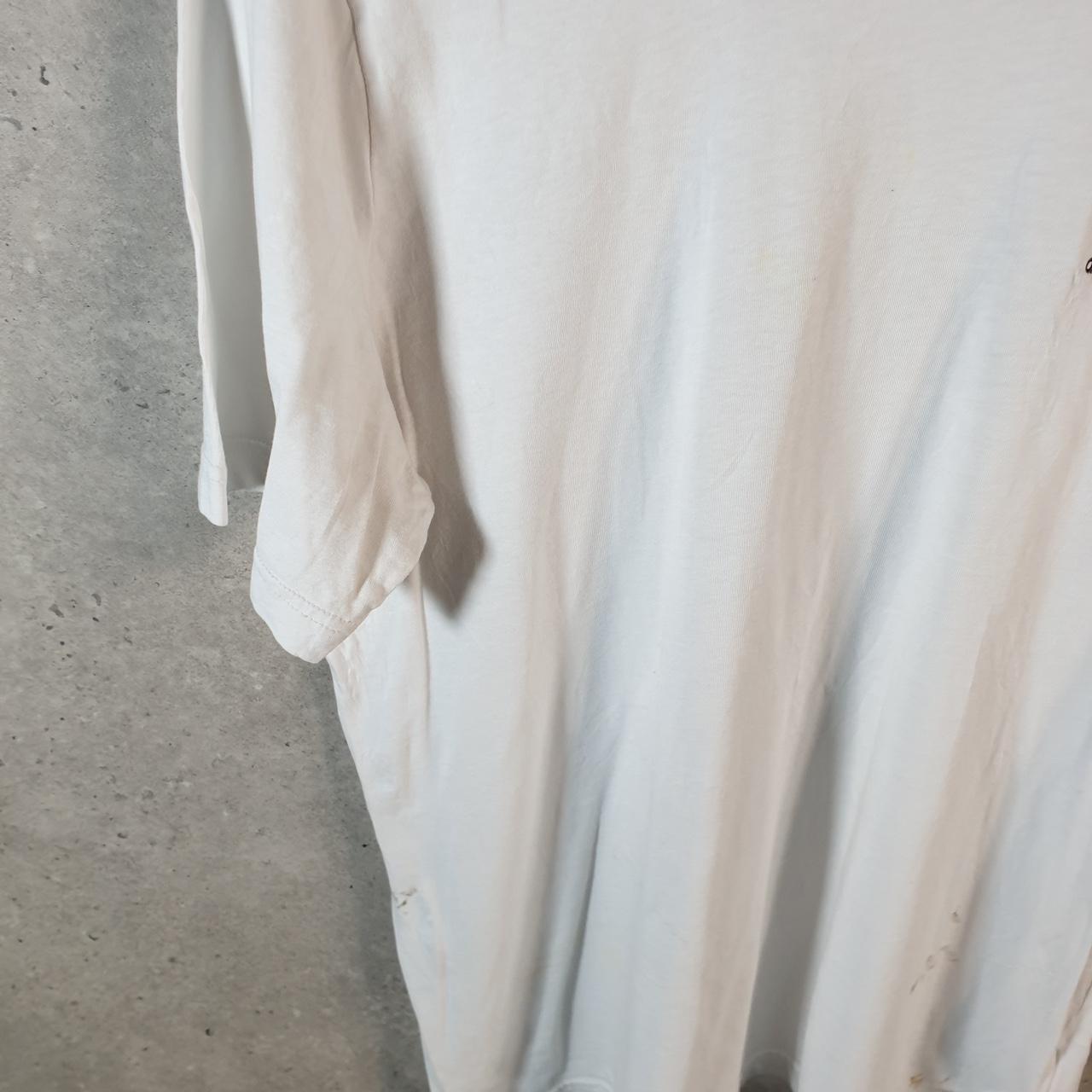 Vintage Adidas Trefoil Retro T Shirt Men’s Large White Logo Athletic