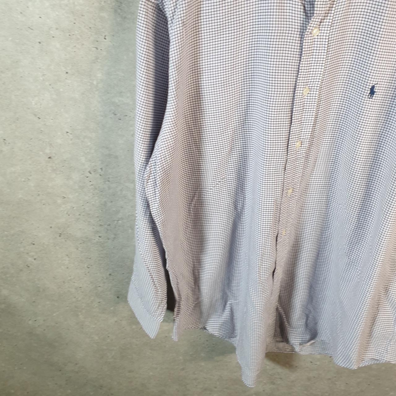 Vintage Ralph Lauren Button Down Shirt Men’s XL Purple Checkered Yarmouth Cotton Pony