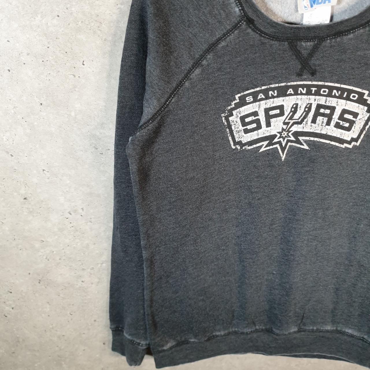 Vintage NBA San Antonio Spurs Sweatshirt Womens Medium Grey Pullover Pro Sport USA