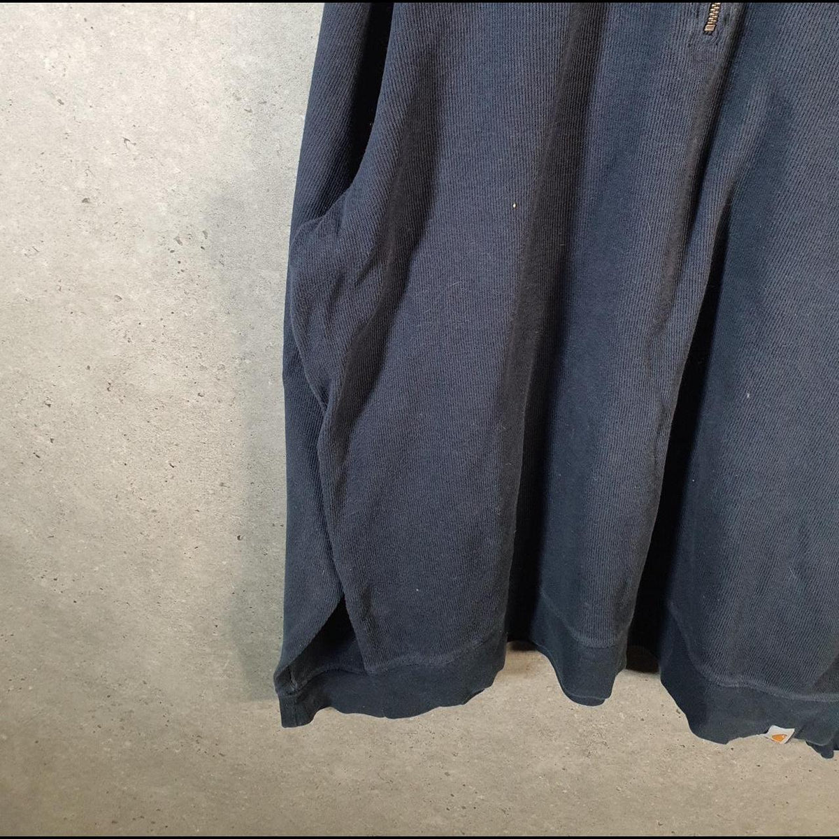 Vintage Carhartt 1/4 Zip Sweatshirt Men’s XL Tall Navy Blue Pullover Blank USA Relaxed Fit