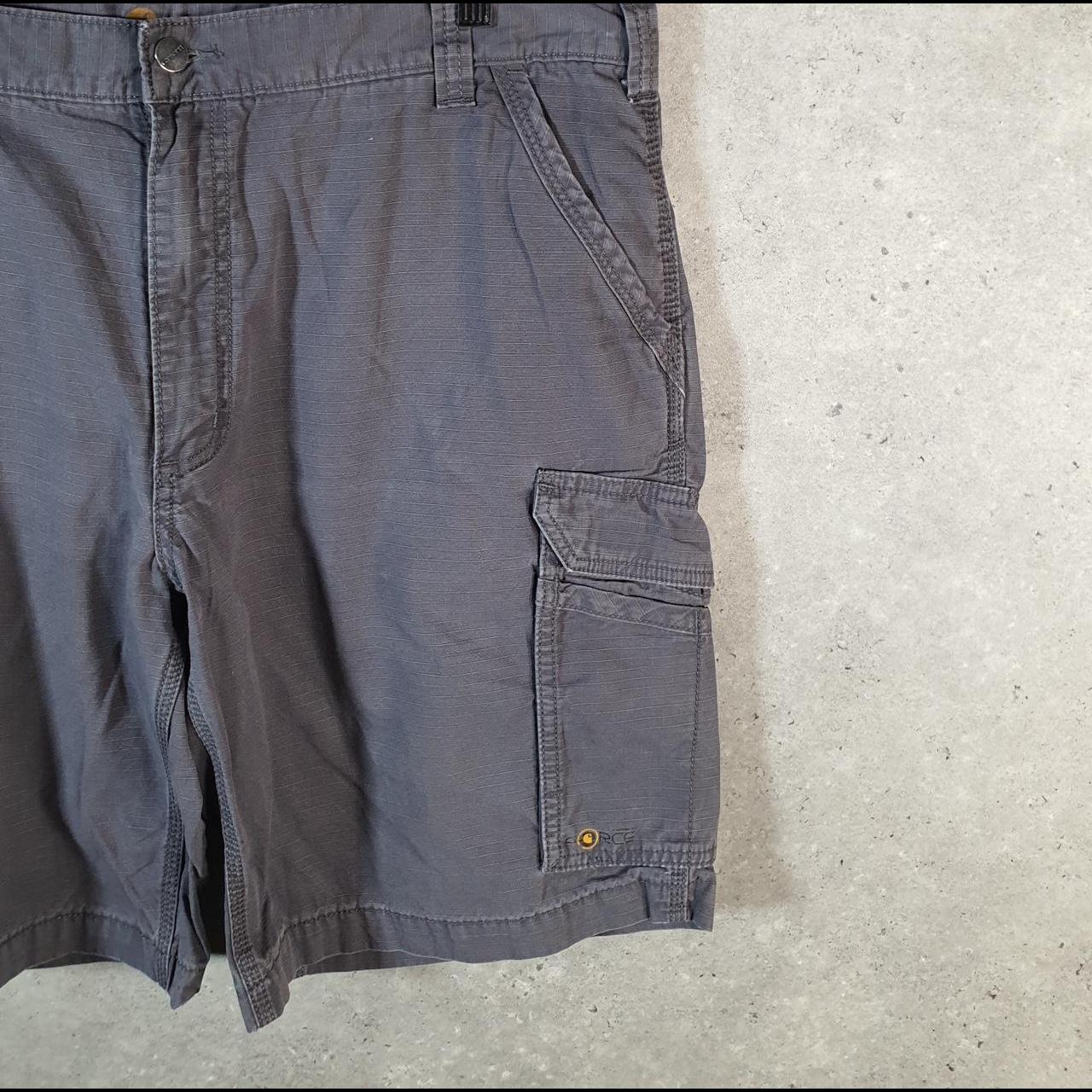 Vintage Carhartt Baggy Carpenter Shorts Jorts Cargo Men’s W40 Grey Relaxed Fit Workwear A4717
