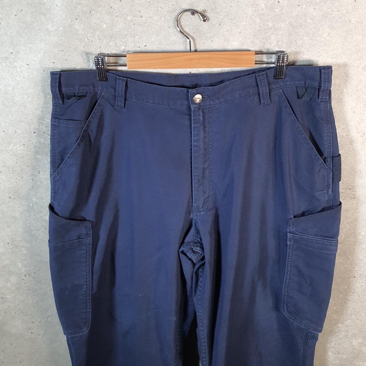 Vintage Carhartt Carpenter Trousers Mens W40 L28 Navy Blue Dungaree Fit Workwear USA