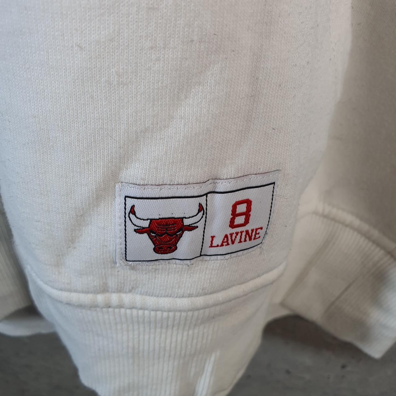 Vintage NBA Chicago Bulls Hoodie Men’s XL White Pullover Pro Sport USA