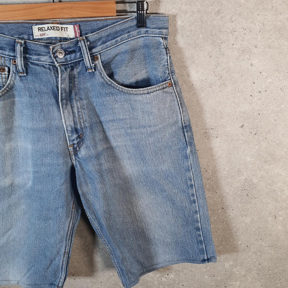 Vintage Levi’s 550 Baggy Shorts Jorts Cargo Mens W32 Blue Relaxed Denim