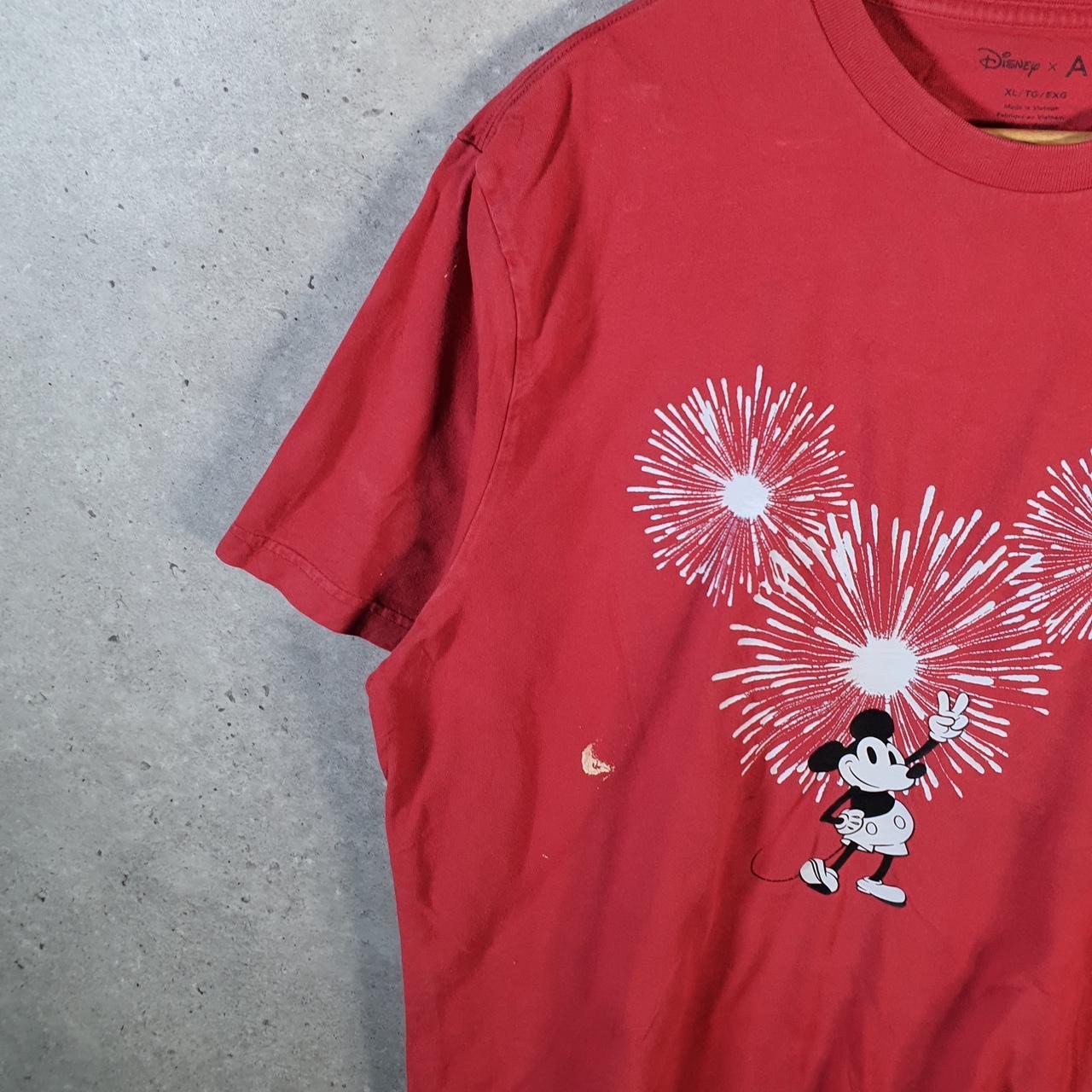 Vintage Disney Land Mickey Mouse T Shirt Men’s XL Red Graphic Cartoon