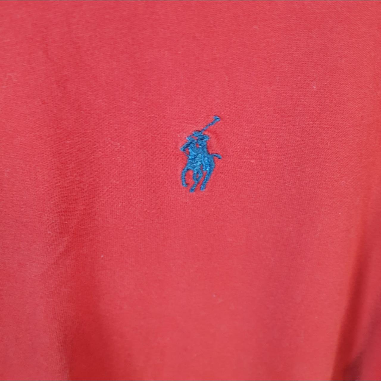 Vintage Ralph Lauren Polo T Shirt Men’s XL Red Embroidered Pony Custom Slim Fit C9037