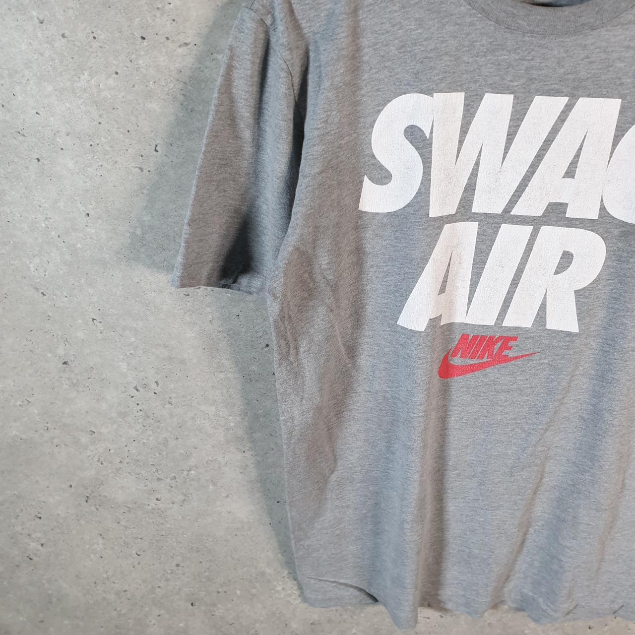 Vintage Nike Swag Air Club T Shirt Men’s Medium Grey Logo Swoosh Athletic