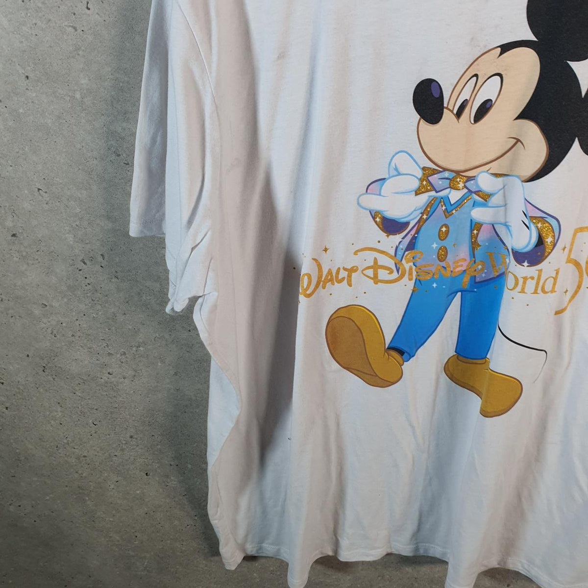 Vintage Disney Land Mickey Mouse T Shirt Men’s 3XL White Graphic Cartoon