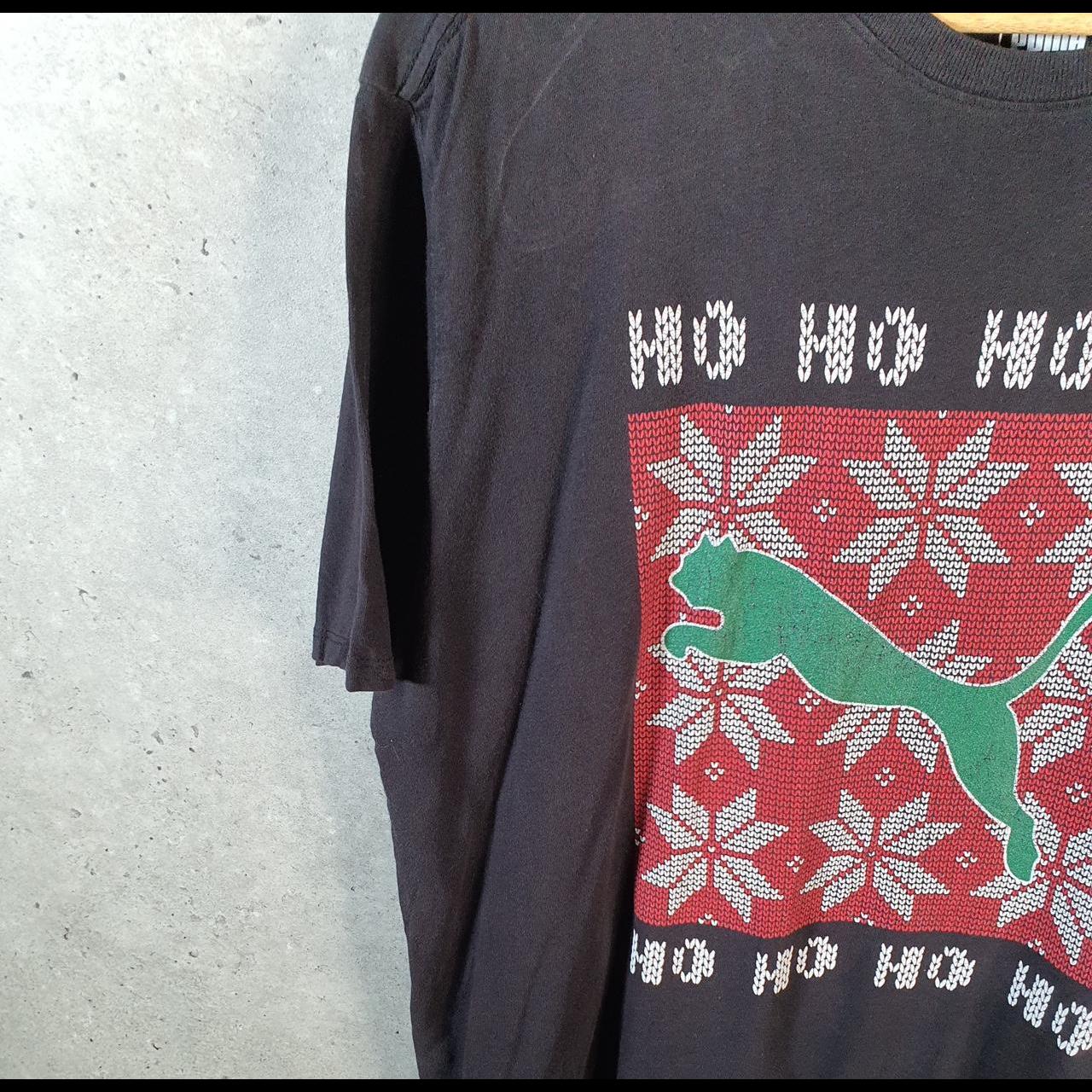 Vintage Puma Spellout T Shirt Mens Medium Black sports Logo Athletic