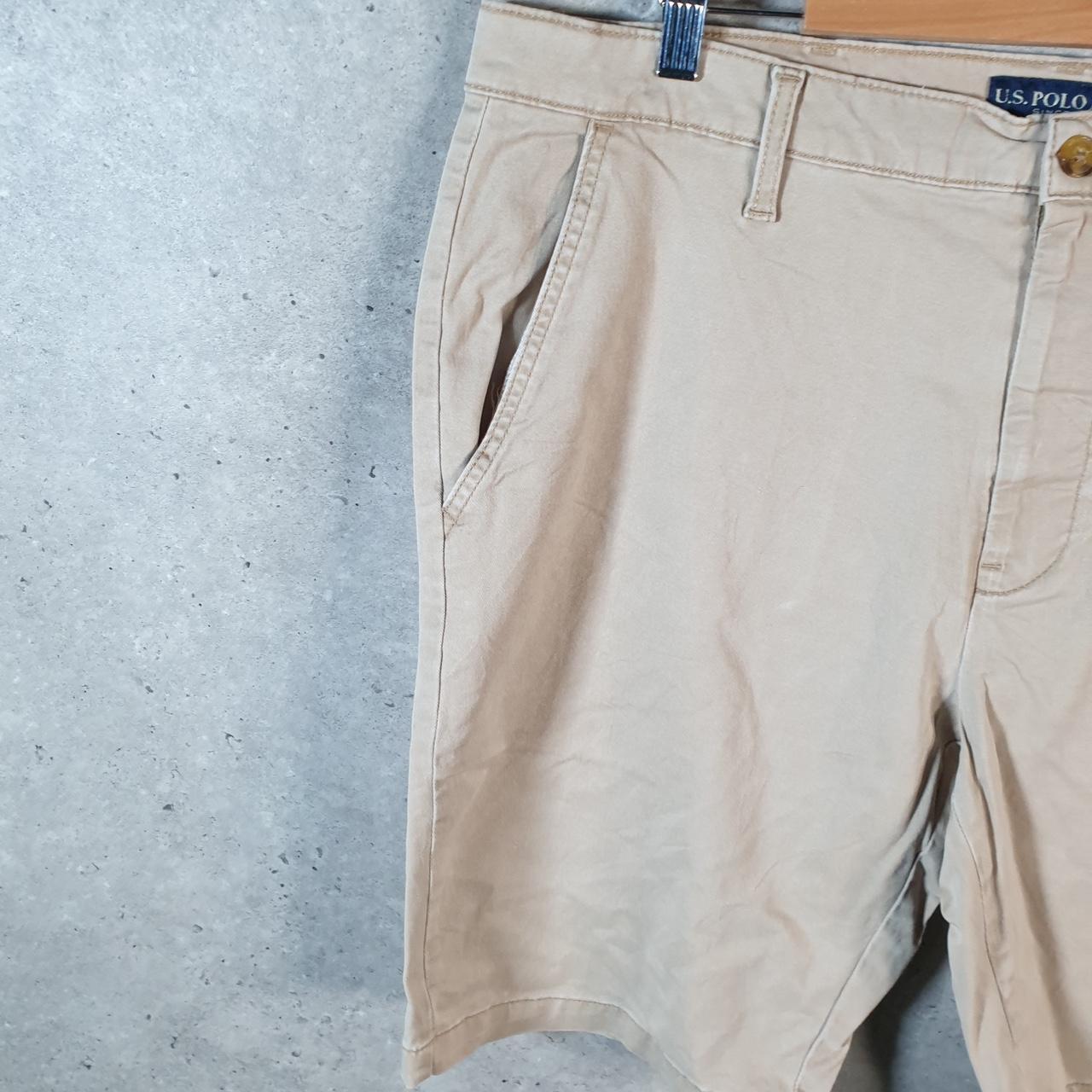 Vintage U.S. Polo Assn. Chino Shorts Jorts Cargo Mens W38 Brown Baggy Cotton