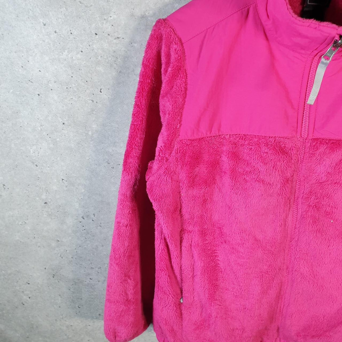 Vintage The North Face TNF Denali Fleece Sweatshirt Girls XL Pink Full Zip Logo