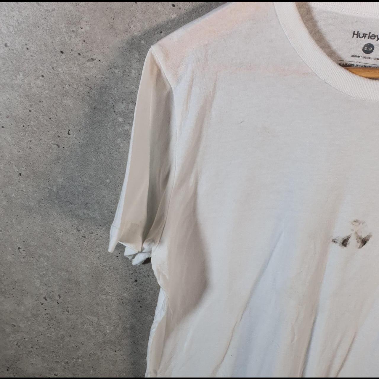 Vintage Hurley Spellout T Shirt Men’s White Medium Casual Sports Logo Athletic