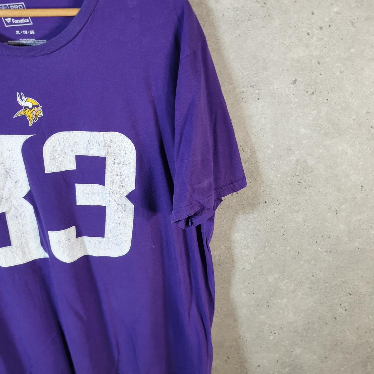 Vintage NFL Minnesota Vikings T Shirt Mens XL Purple Cook 33 Logo Pro Sport