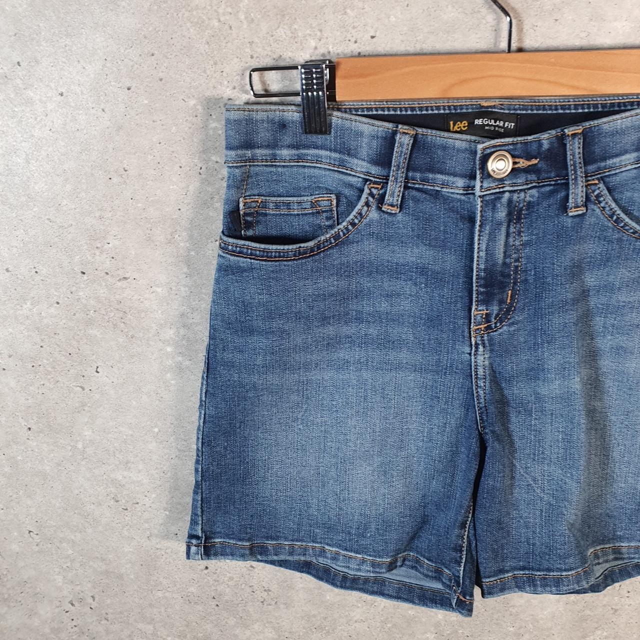 Vintage Lee Baggy Shorts Jorts Cargo Womens W28 Blue Denim Relaxed Cargo
