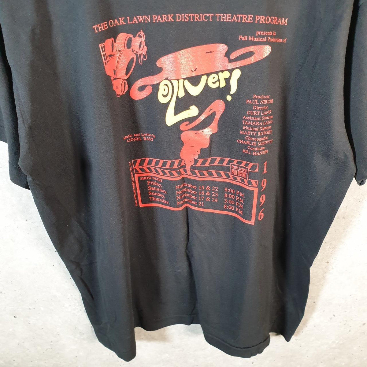 Vintage Best Fruit of the Loom Oliver Twist USA Single Stitch T Shirt Men’s XL Black 3