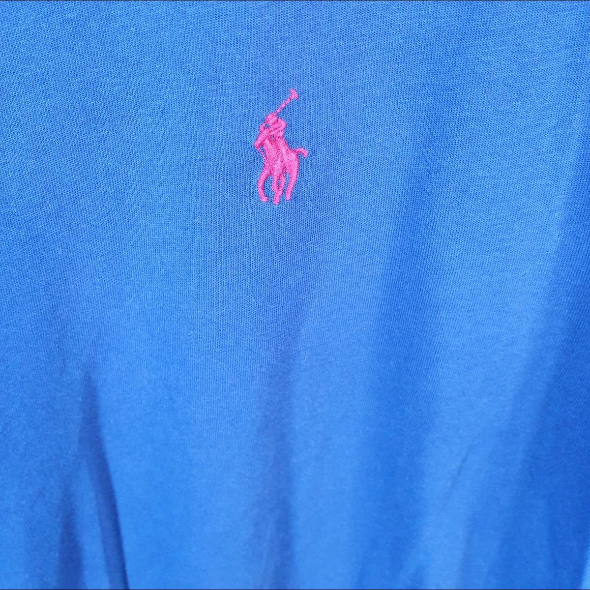 Vintage Ralph Lauren Polo Sport T Shirt Men’s Large Blue Custom Slim Fit Embroidered Pony C8616