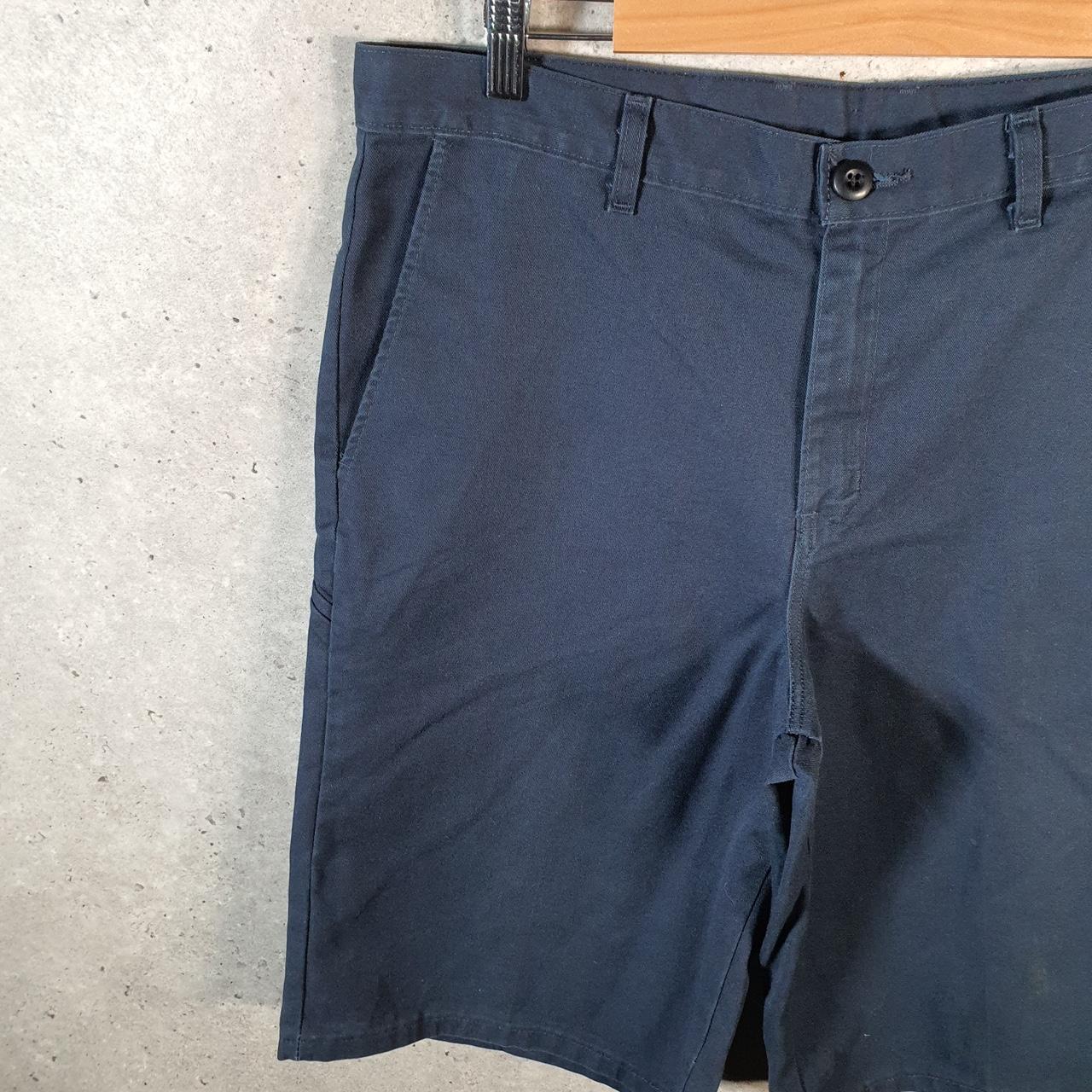 Vintage Dickies Baggy Chino Shorts Jorts Cargo Mens W36 Navy Blue Loose Fit