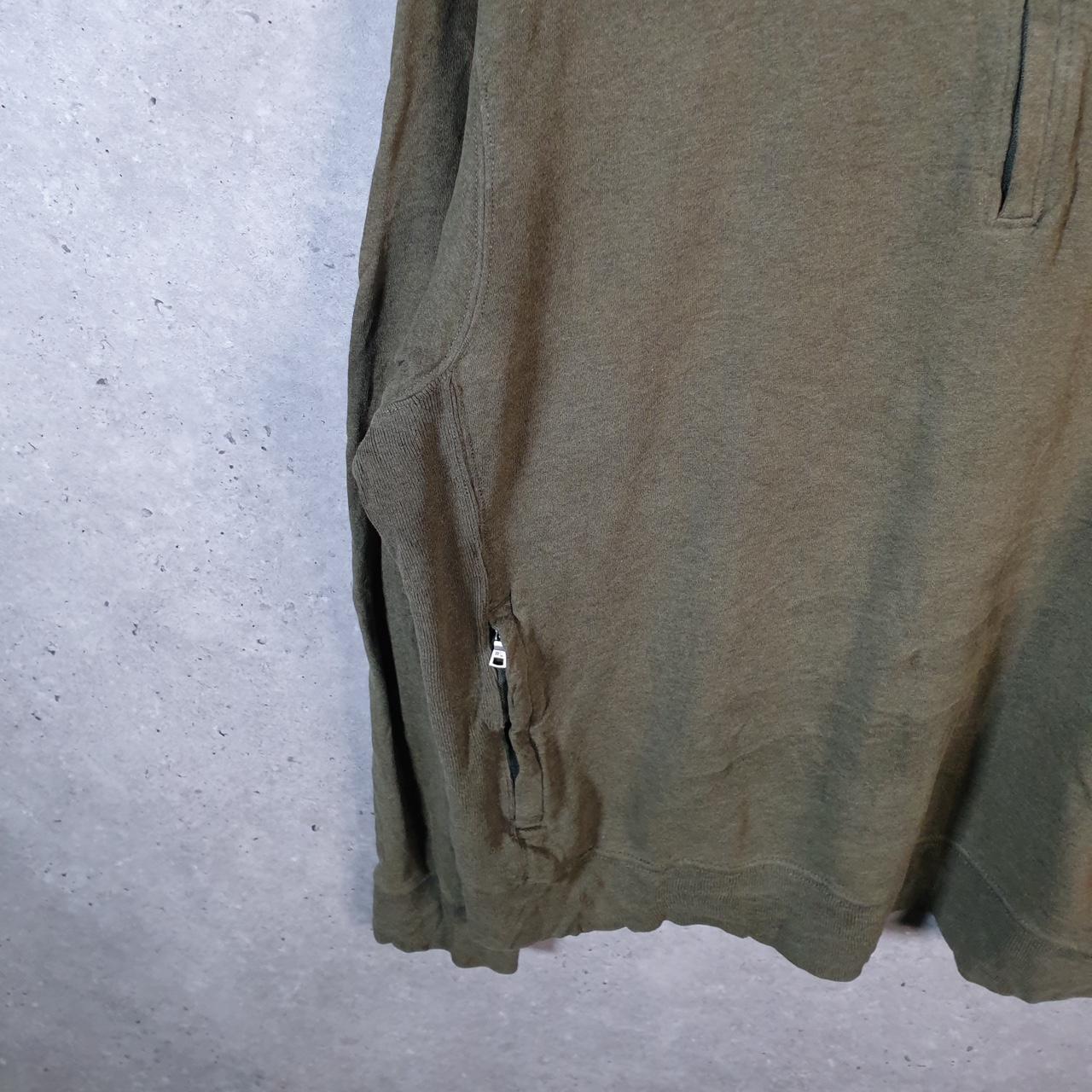 Vintage Ralph Lauren Polo 1/4 Zip Sweatshirt Men’s Large Khaki Green Cotton Pullover Pony