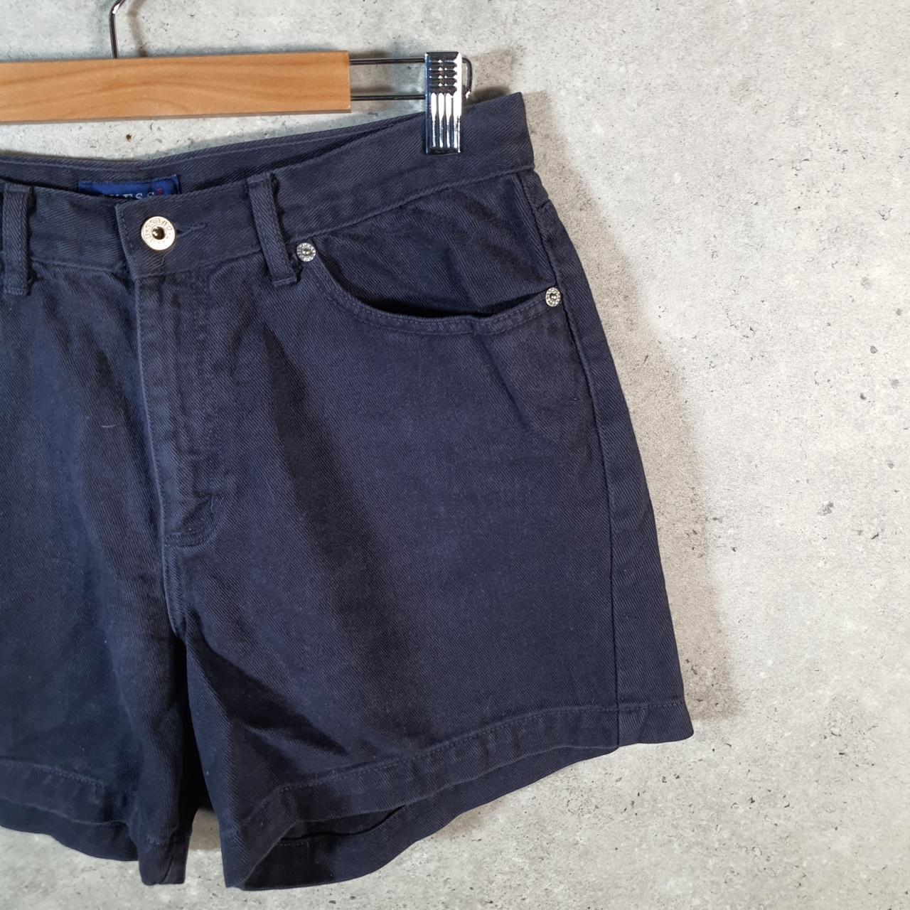 Vintage Guess Denim Shorts Jorts Cargo Men’s W31 Navy Blue Baggy Cotton