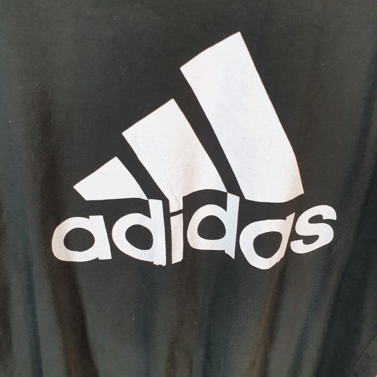 Vintage Adidas Golf T Shirt Shirt Men’s Medium Black Three Stripes Logo Athletic C9898