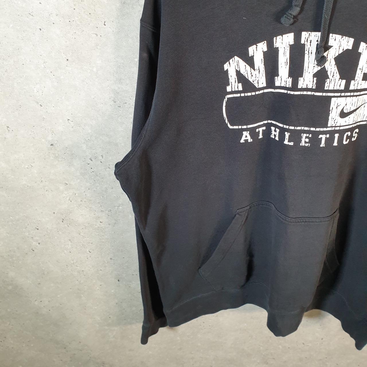 Vintage Nike 90s Athletic Department Hoodie Men’s Large Black Swoosh Pullover
