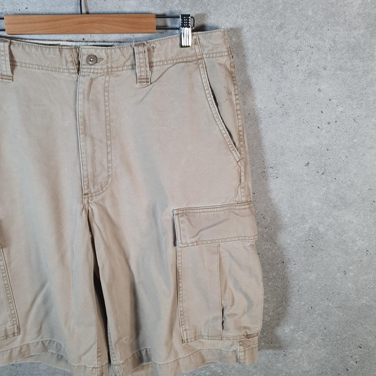 Vintage Ralph Lauren Polo Shorts Jorts Chino Cargo Men’s W36 Brown Baggy Cotton
