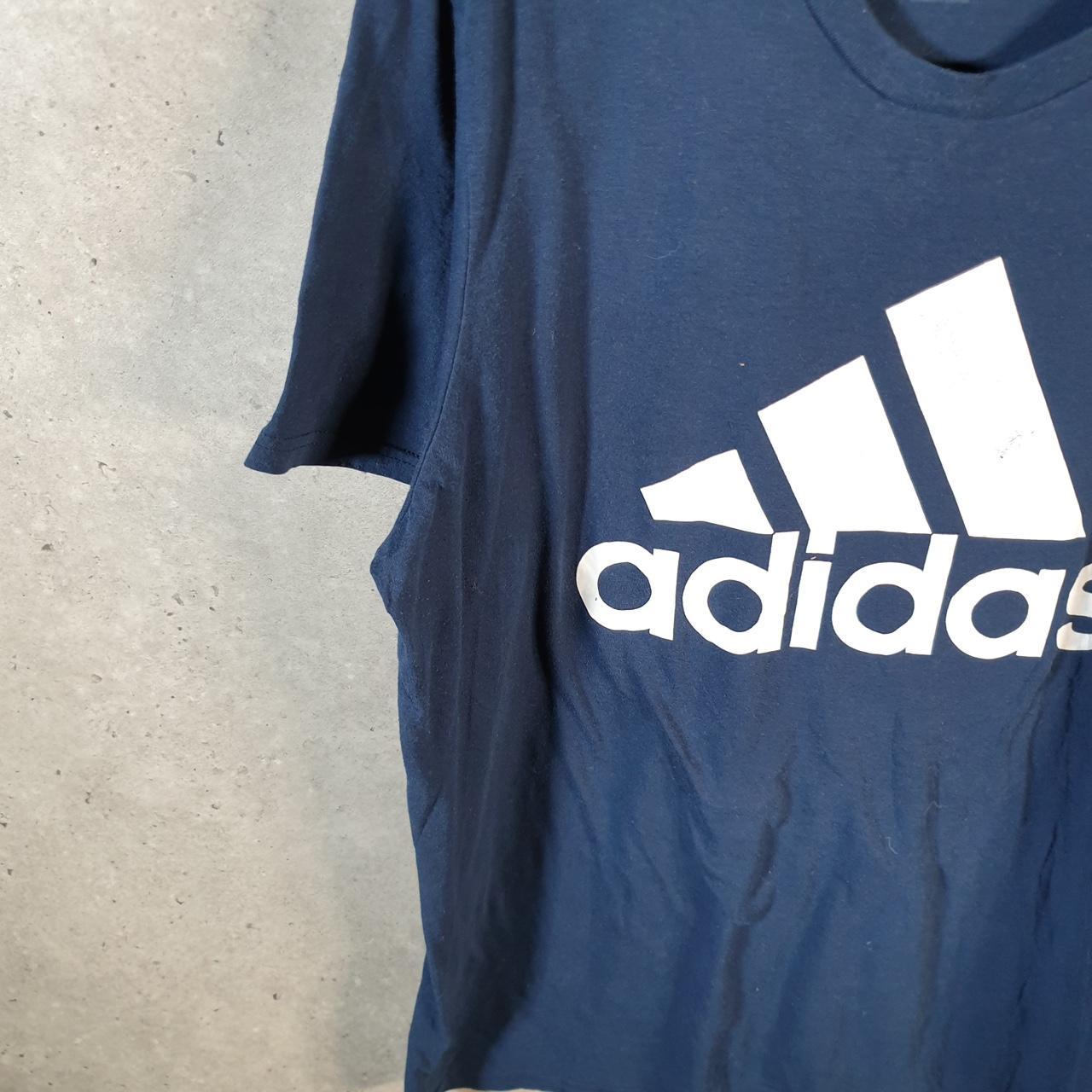 Vintage Adidas Go To Performance Tee T Shirt Men’s XL Navy Blue Three Stripes Athletic