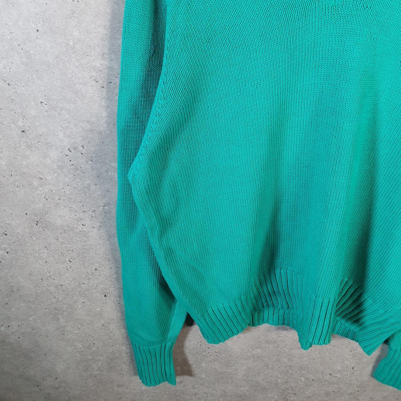 Vintage Ralph Lauren Polo Knit Sweatshirt Men’s Large Blue Cotton Pullover Pony