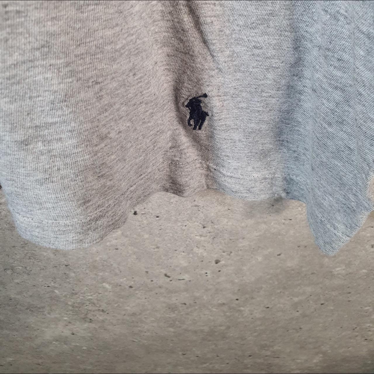 Vintage Ralph Lauren Polo T Shirt Men’s Medium Grey Embroidered Pony Classic Fit C9117