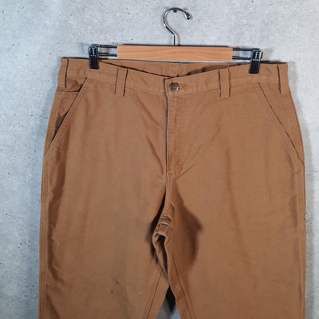 Vintage Carhartt Carpenter Trousers Mens W36 L32 Brown Dungaree Fit Workwear